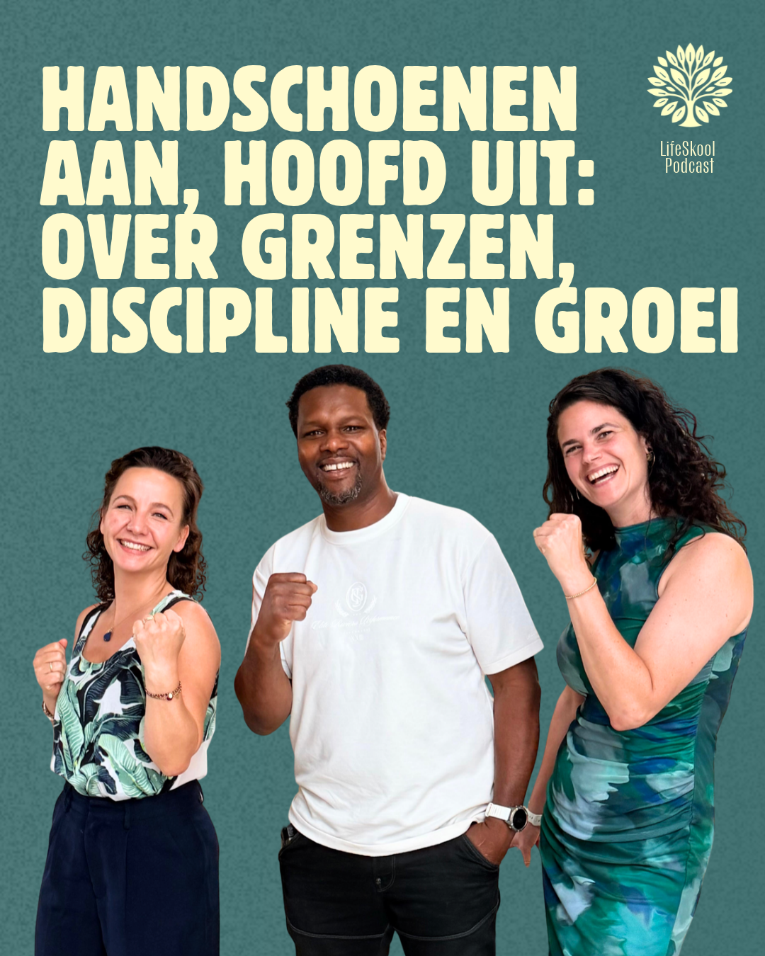Podcastcover Handschoenen aan, hoofd uit: over grenzen, discipline en groei